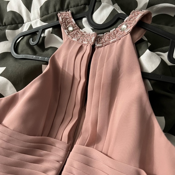 JJ's House Dusty Rose Beaded Junior Bridesmaid Dress Floor-Length Sz J14 173287 - Picture 9 of 9